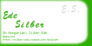 ede silber business card